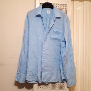 Gap Linen shirt, XL, Powder Blue